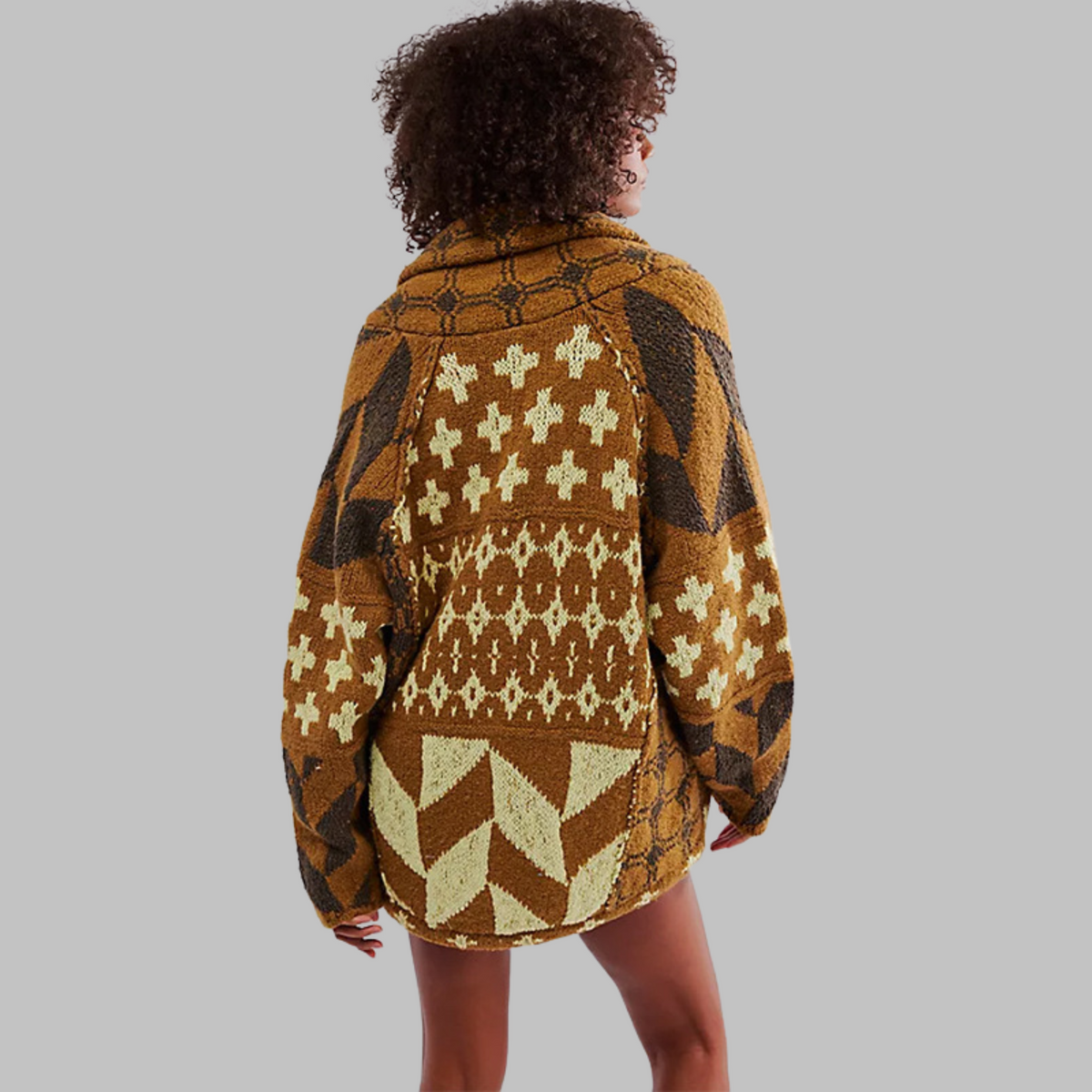 Cardigan boutonné coupe oversize intemporel pour femme