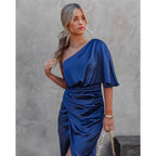 Robe Cocktail Femme Asymétrique Élégante Pour Soirée