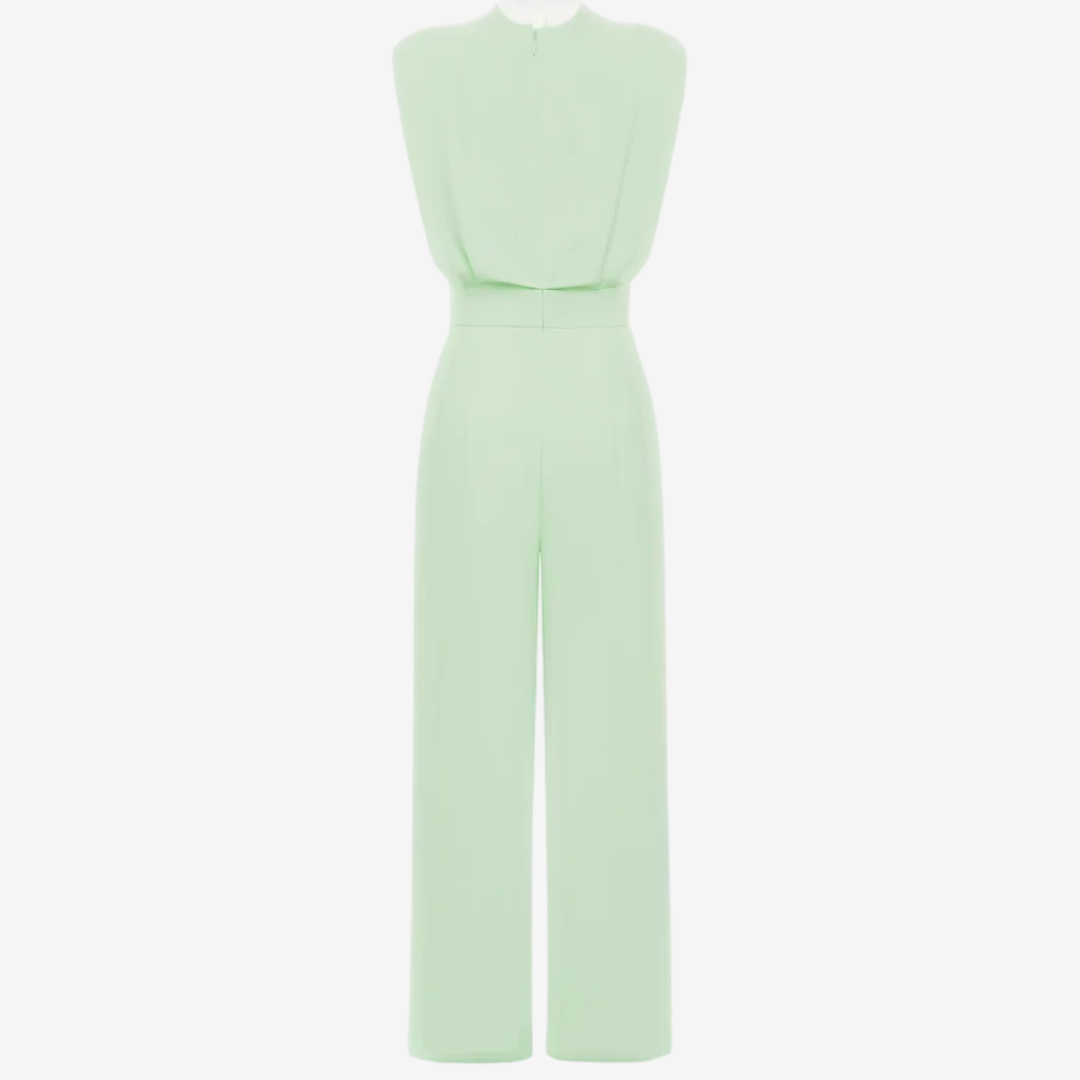 Combinaison Femme Fluide Avec Ceinture Coupe Minimaliste