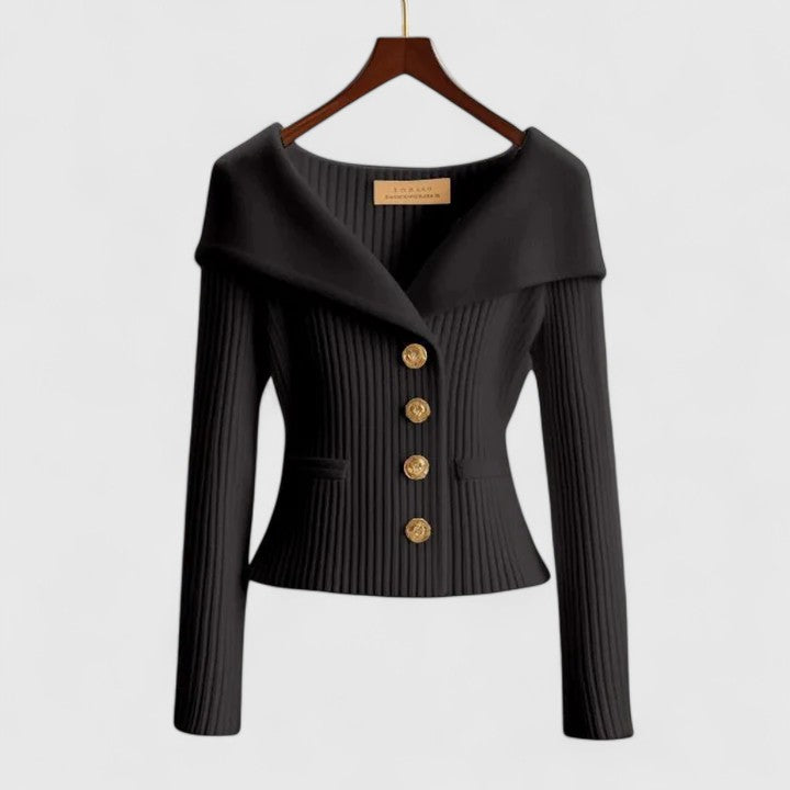 Cardigan court en tricot chaud pour femme