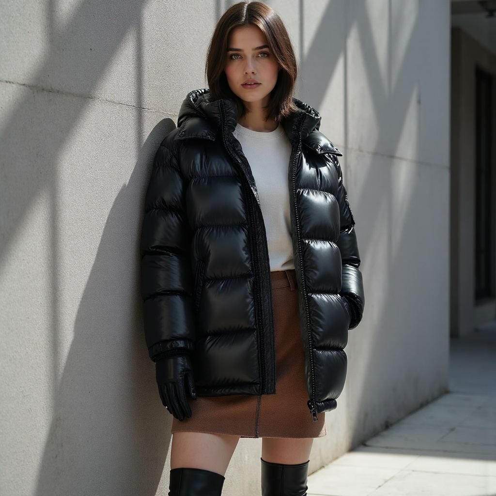 Doudoune Femme Hiver Chaude Et Zippée Coupe Cintrée