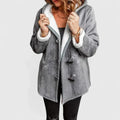 Manteau Femme Doublé Polaire À Capuche Et Brandebourgs