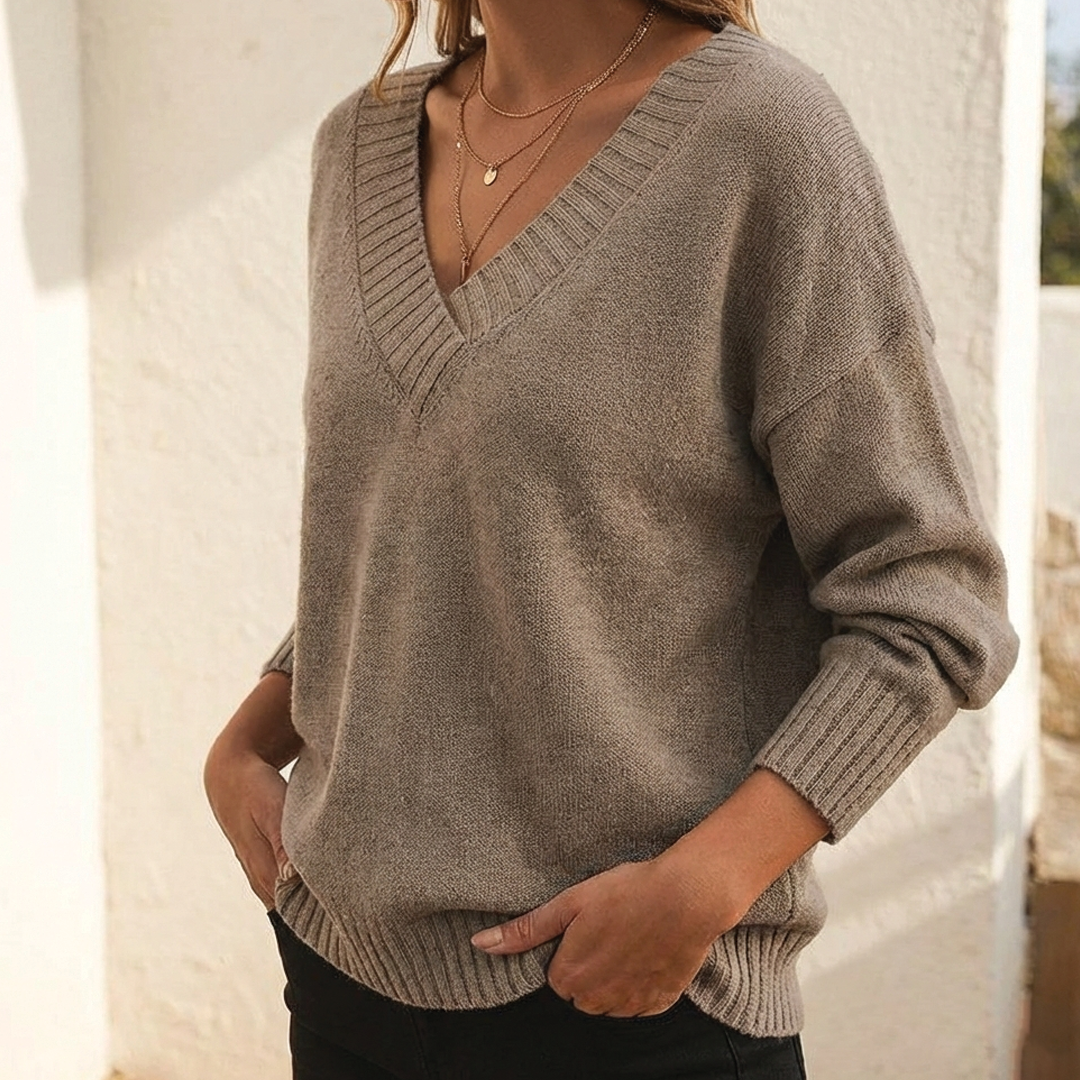 Pull Moderne Femme À Col V