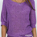 Pull en maille souple coupe relâchée pour femme