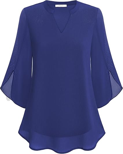 Blouse Femme Fluide Légère À Manches Chauve-Souris
