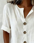 Blouse légère boutonnée coupe fluide pour femme