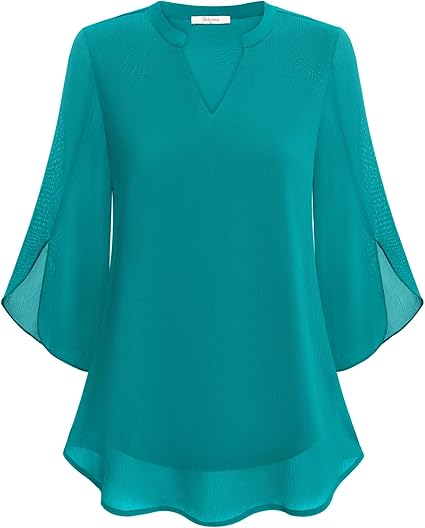 Blouse Femme Fluide Légère À Manches Chauve-Souris