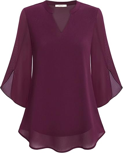 Blouse Femme Fluide Légère À Manches Chauve-Souris