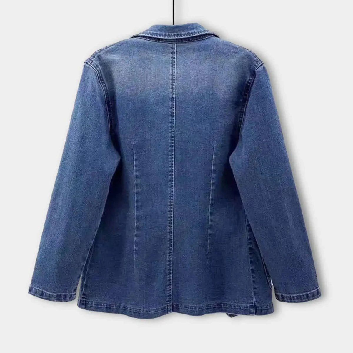 Veste Blazer En Jean Femme À Épaules Structurées