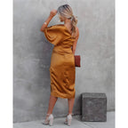 Robe Cocktail Femme Asymétrique Élégante Pour Soirée