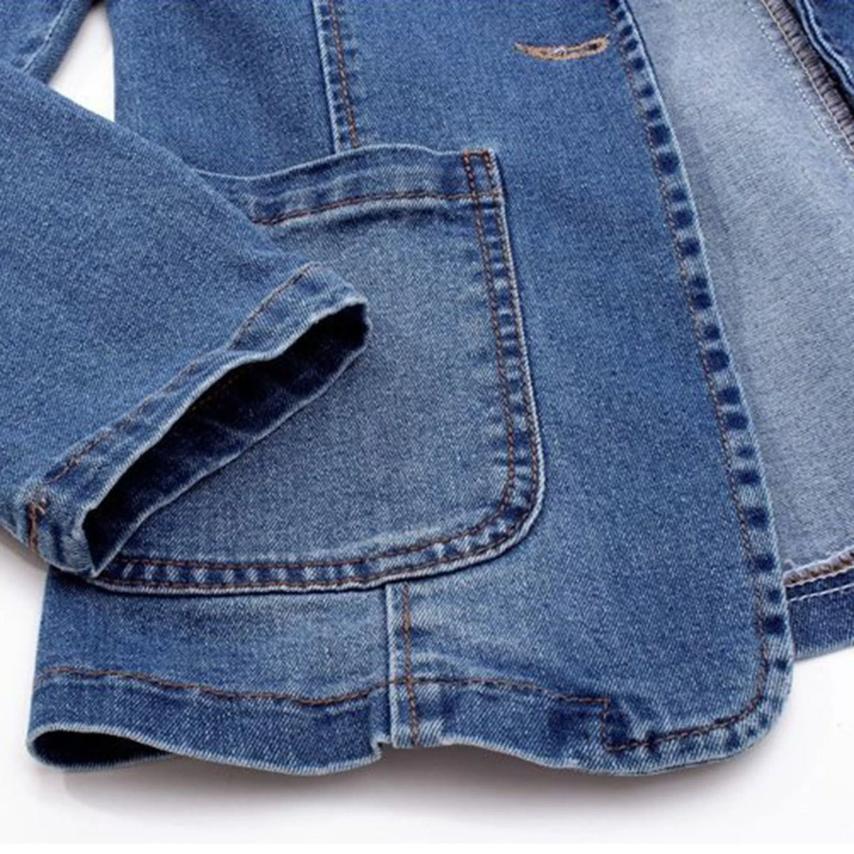 Veste Blazer En Jean Femme À Épaules Structurées