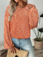 Pull en maille gaufrée douce coupe décontractée pour femme