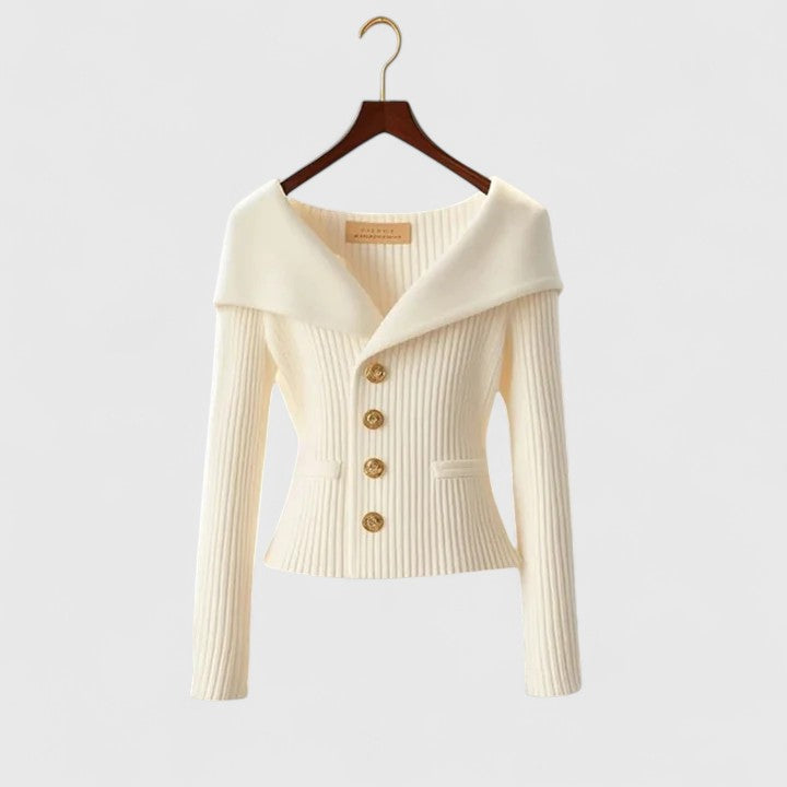 Cardigan court en tricot chaud pour femme