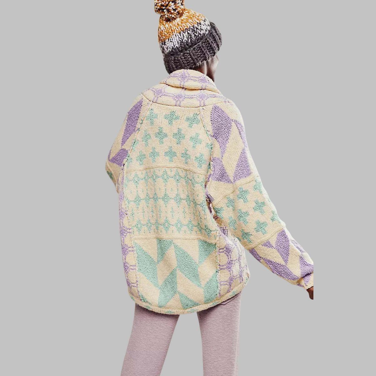 Cardigan boutonné coupe oversize intemporel pour femme
