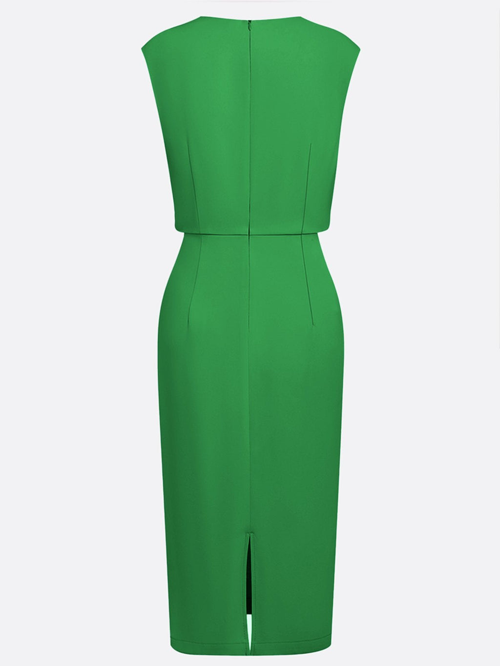 Robe Midi Femme Drapée À Décolleté Ouvert Et Coupe Ajustée