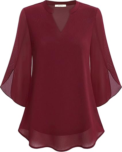 Blouse Femme Fluide Légère À Manches Chauve-Souris