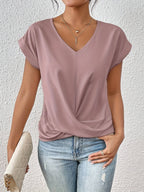 T-shirt col cœur pour femme
