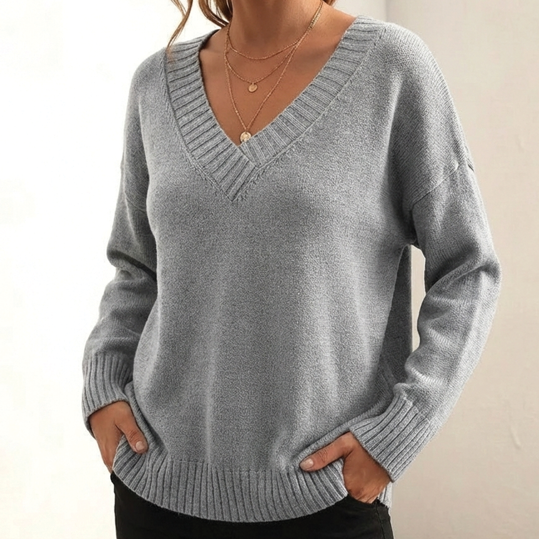 Pull Moderne Femme À Col V