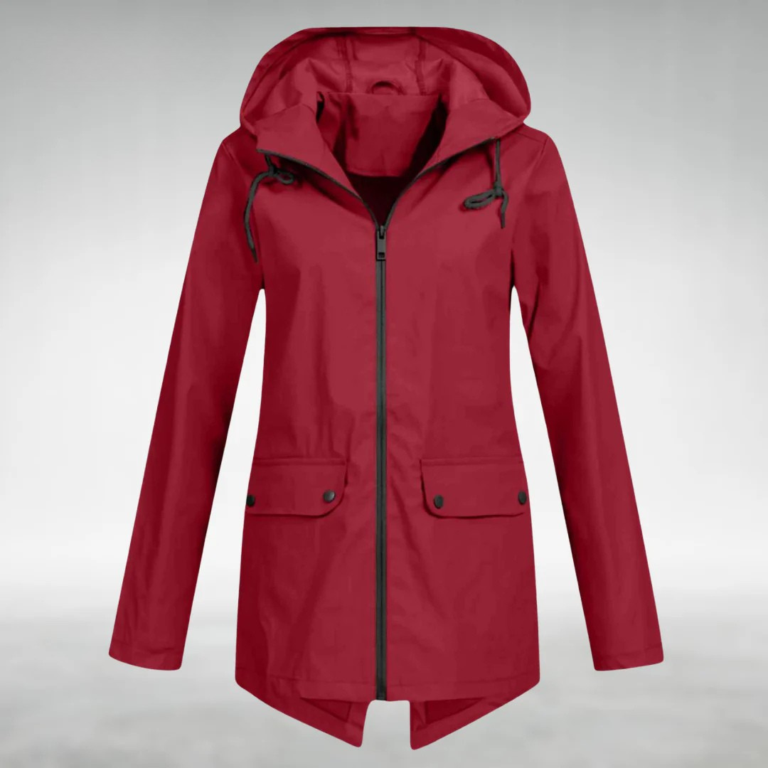 Veste Imperméable Femme Légère À Capuche Ajustable