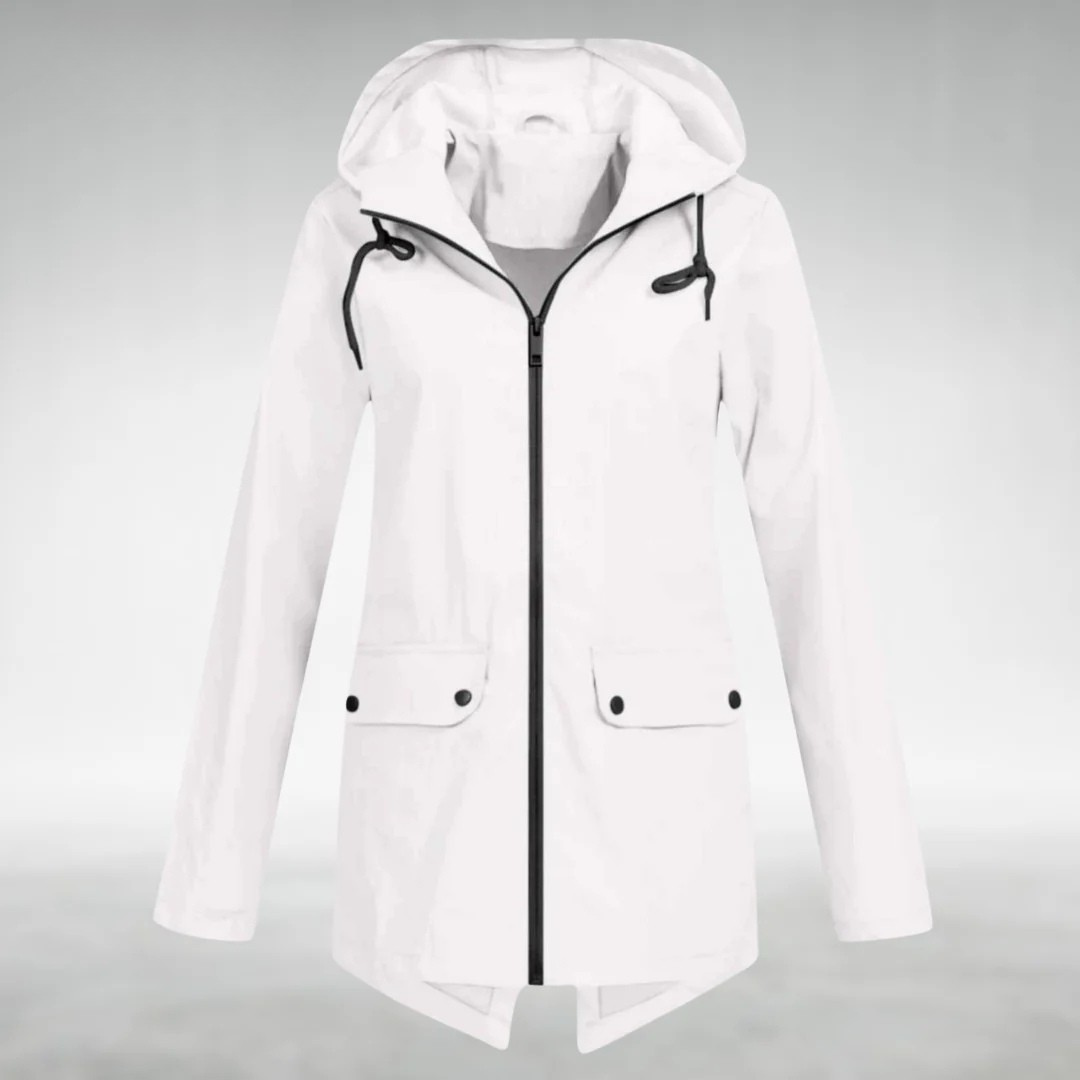Veste Imperméable Femme Légère À Capuche Ajustable