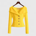 Cardigan court en tricot chaud pour femme