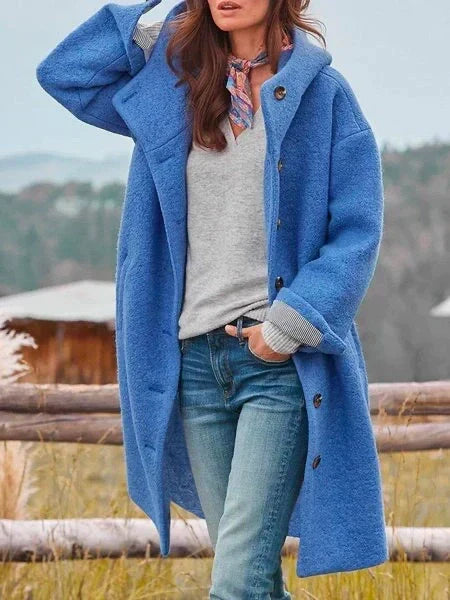 Manteau Femme En Laine Douce Coupe Féminine Et Chaude