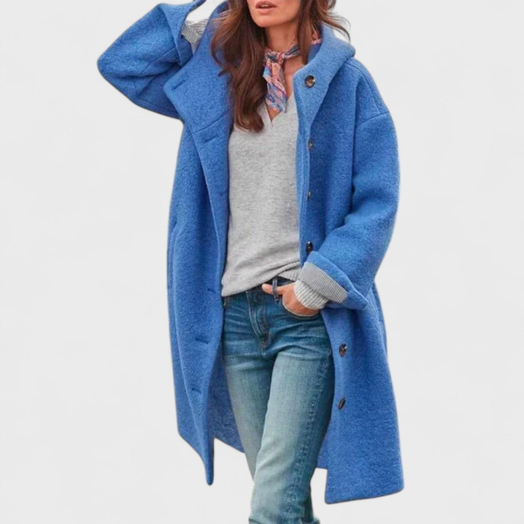 Veste en laine douce à poches spacieuses pour femme