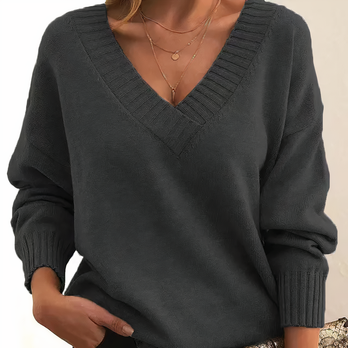 Pull Femme En Cachemire À Col Rond Doux Et Chaleureux