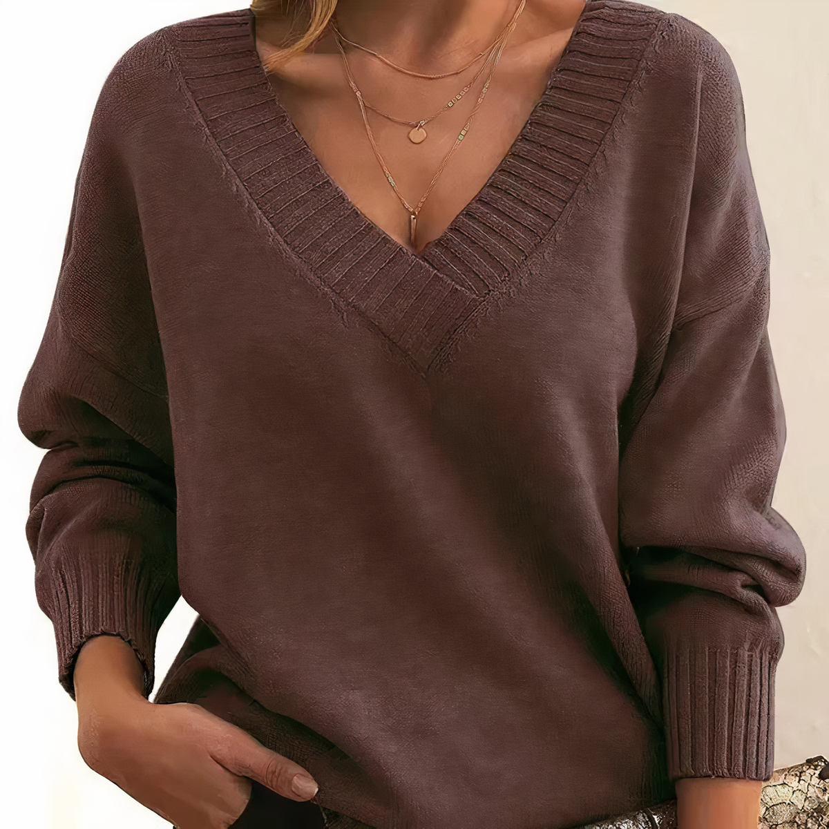 Pull Femme En Cachemire À Col Rond Doux Et Chaleureux
