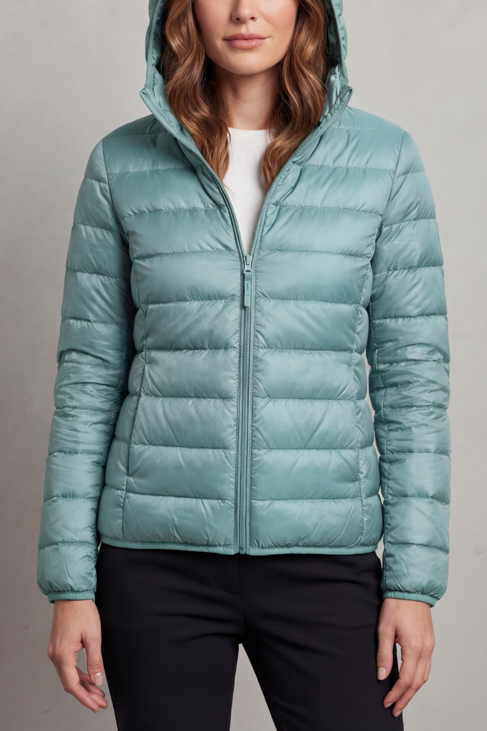 Doudoune à capuche ultralégère et compressible pour femme