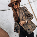 Blazer Femme Cintré À Bouton Unique Et Manches Longues