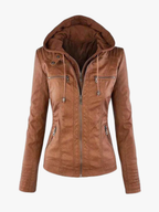 Veste Femme Hiver À Capuche Zippée Et Double Couche
