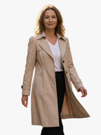 Manteau Long Femme Style Vintage En Matière Légère