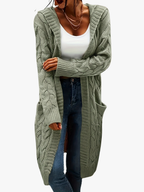 Gilet Femme En Maille Sans Col Avec Poche Pratique