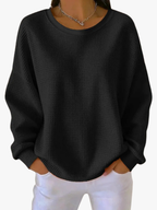 Pull Femme En Tricot Doux À Coupe Ample Et Épurée