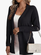 Gilet Long Femme En Maille À Col V Et Épaules Tombantes