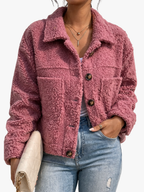 Veste Femme Doublée Chaude À Poches Et Coupe Fluide