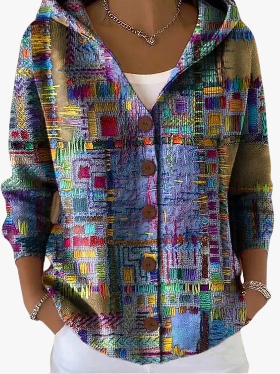 Cardigan Femme Doux Et Chaud À Coupe Fluide Et Ample