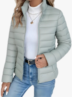 Veste Matelassée Femme Légère À Col Montant Et Finition Mate