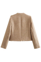 Blazer Femme Élégant Coupe Structurée Et Col Rond