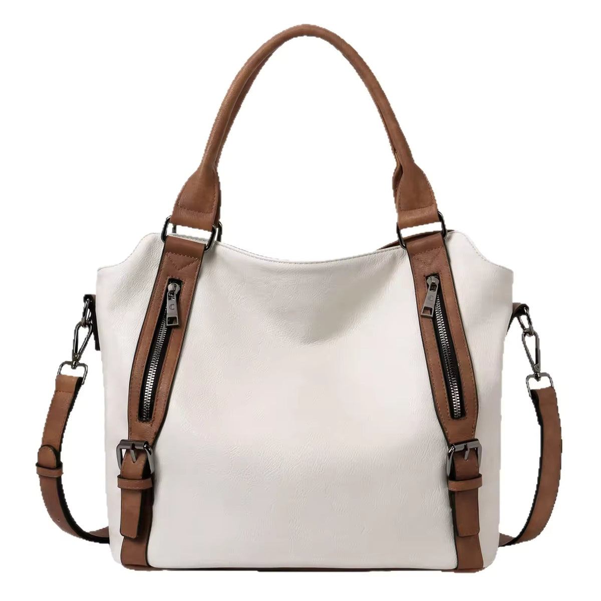 Sac Porté Épaule Femme En Similicuir À Fermeture Zippée
