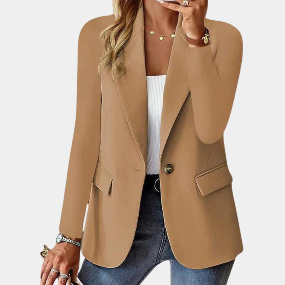 Veste Blazer Femme Structurée À Manches Longues
