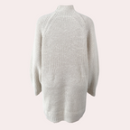 Pull Femme Oversize En Grosse Maille À Col Montant