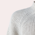 Pull Femme Oversize En Grosse Maille À Col Montant