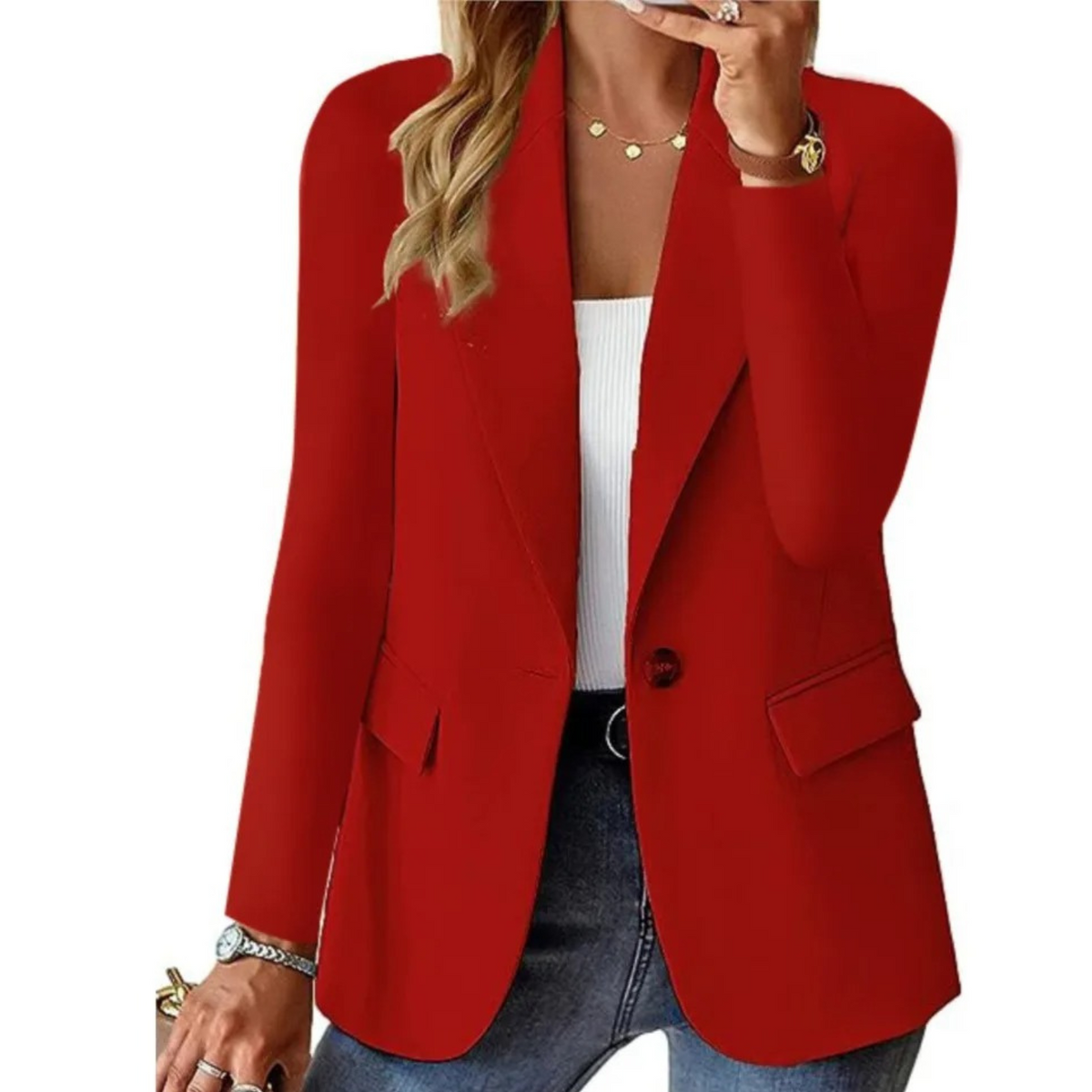 Blazer cintré à manches longues pour femme