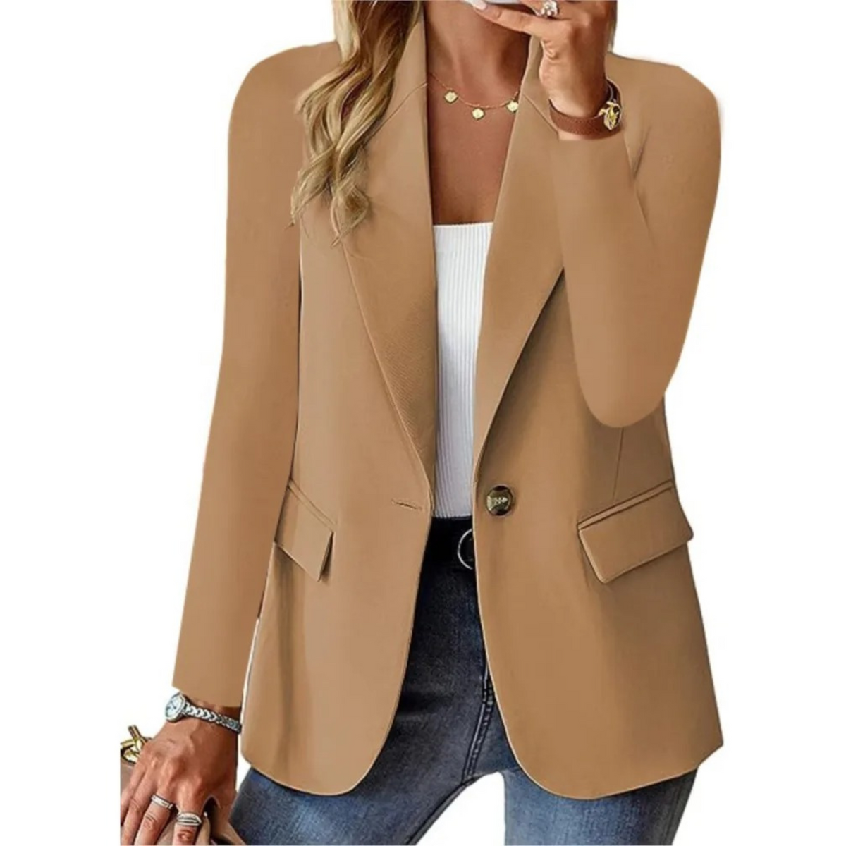 Blazer cintré à manches longues pour femme