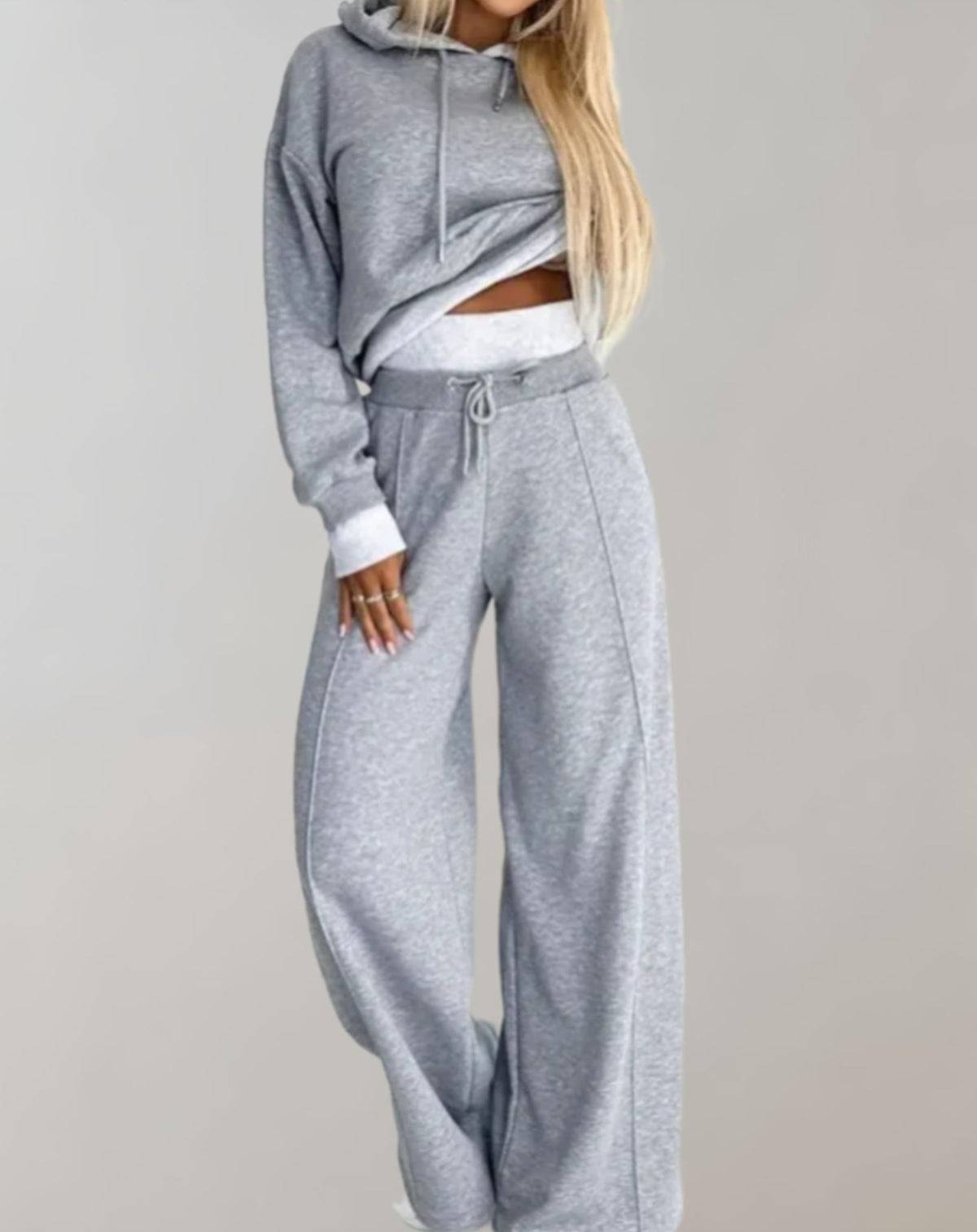 Ensemble Femme 2 Pièces Hoodie Et Pantalon Large