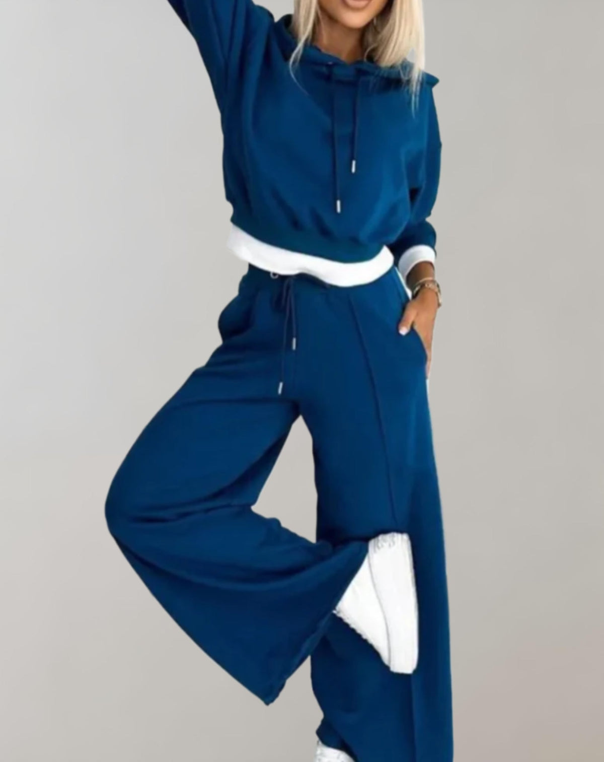 Ensemble Femme 2 Pièces Hoodie Et Pantalon Large