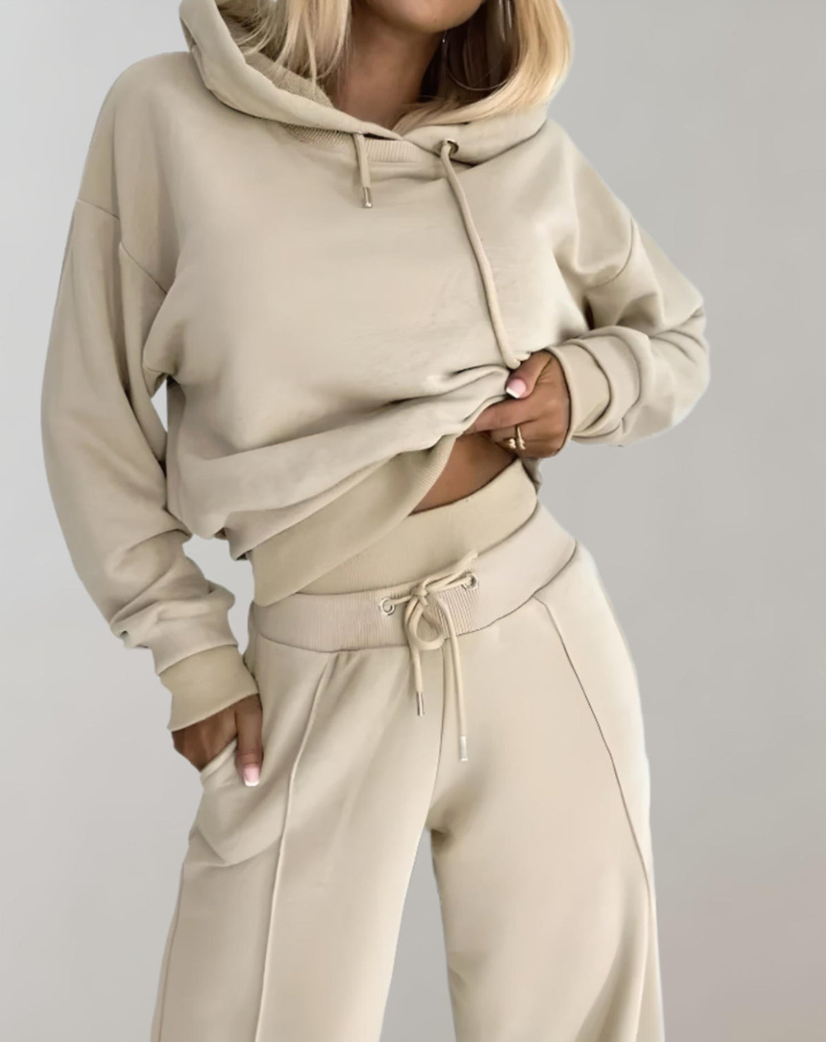 Ensemble Femme 2 Pièces Hoodie Et Pantalon Large