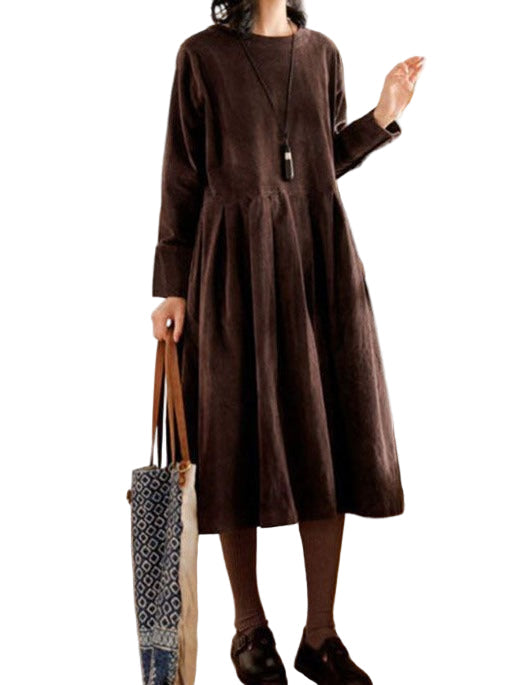 Robe Femme En Velours À Coupe Classique